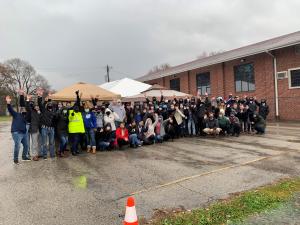 Come rain or shine, volunteers showed up to make sure families had food during unknown times. 